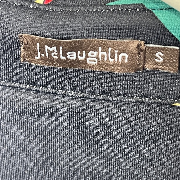 J McLaughlin Betty Top Multicolor Equestrian Print Catalina Cloth Button Front - Picture 5 of 8